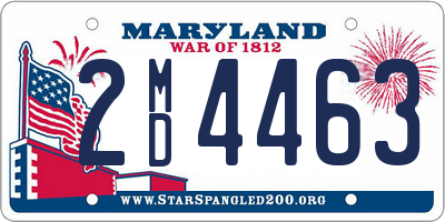 MD license plate 2MD4463