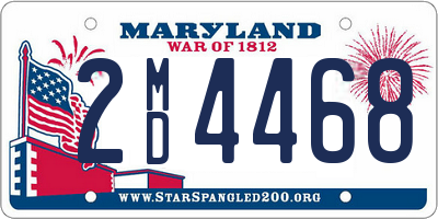 MD license plate 2MD4468