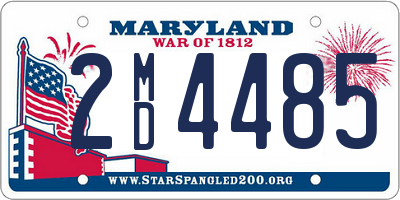 MD license plate 2MD4485