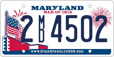 MD license plate 2MD4502