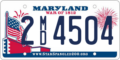 MD license plate 2MD4504