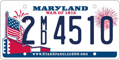 MD license plate 2MD4510