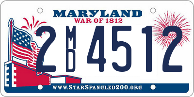 MD license plate 2MD4512