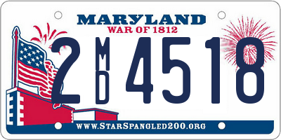 MD license plate 2MD4518