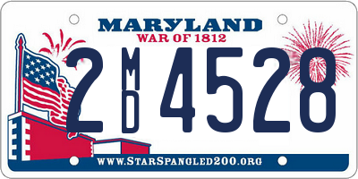 MD license plate 2MD4528