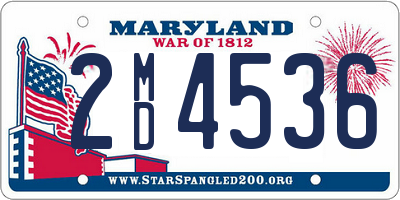 MD license plate 2MD4536