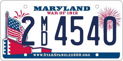 MD license plate 2MD4540