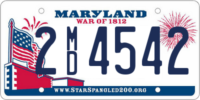 MD license plate 2MD4542