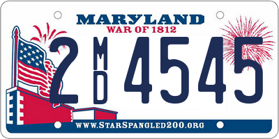 MD license plate 2MD4545