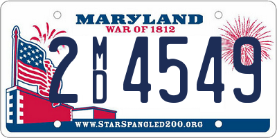 MD license plate 2MD4549