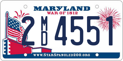 MD license plate 2MD4551