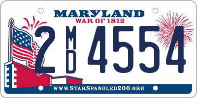 MD license plate 2MD4554