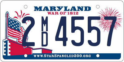 MD license plate 2MD4557