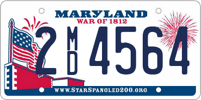 MD license plate 2MD4564