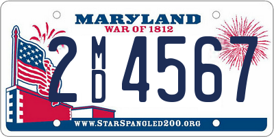 MD license plate 2MD4567