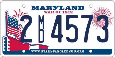 MD license plate 2MD4573