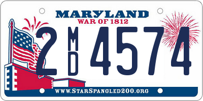 MD license plate 2MD4574