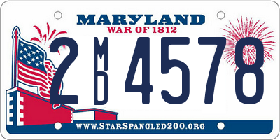 MD license plate 2MD4578