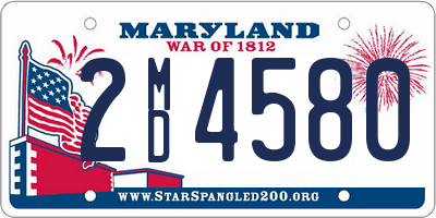 MD license plate 2MD4580