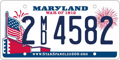 MD license plate 2MD4582