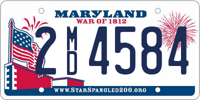 MD license plate 2MD4584