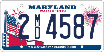 MD license plate 2MD4587