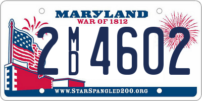 MD license plate 2MD4602