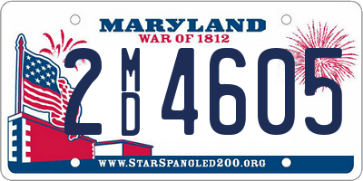 MD license plate 2MD4605