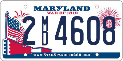 MD license plate 2MD4608