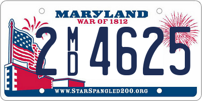 MD license plate 2MD4625