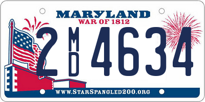 MD license plate 2MD4634