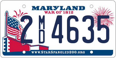 MD license plate 2MD4635