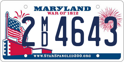 MD license plate 2MD4643