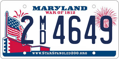 MD license plate 2MD4649