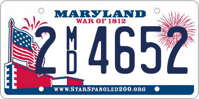 MD license plate 2MD4652