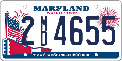 MD license plate 2MD4655