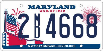 MD license plate 2MD4668