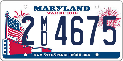 MD license plate 2MD4675