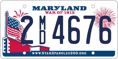 MD license plate 2MD4676