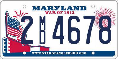 MD license plate 2MD4678