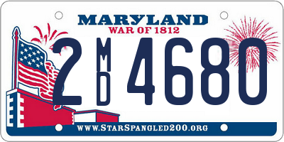 MD license plate 2MD4680