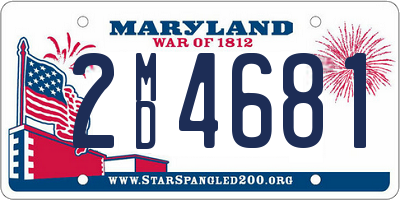 MD license plate 2MD4681