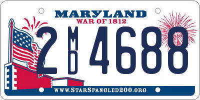 MD license plate 2MD4688