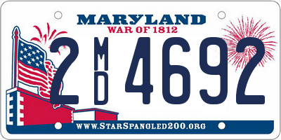 MD license plate 2MD4692