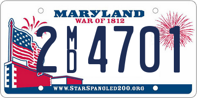 MD license plate 2MD4701