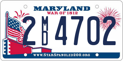 MD license plate 2MD4702