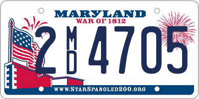 MD license plate 2MD4705