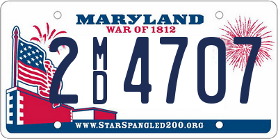 MD license plate 2MD4707