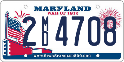 MD license plate 2MD4708