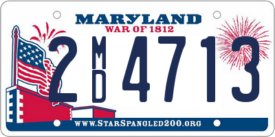 MD license plate 2MD4713